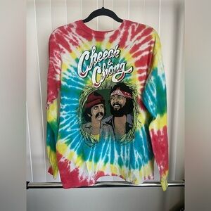 NWOT Men's Cheech & Chong Tie Dye long sleeve shirt size Small
